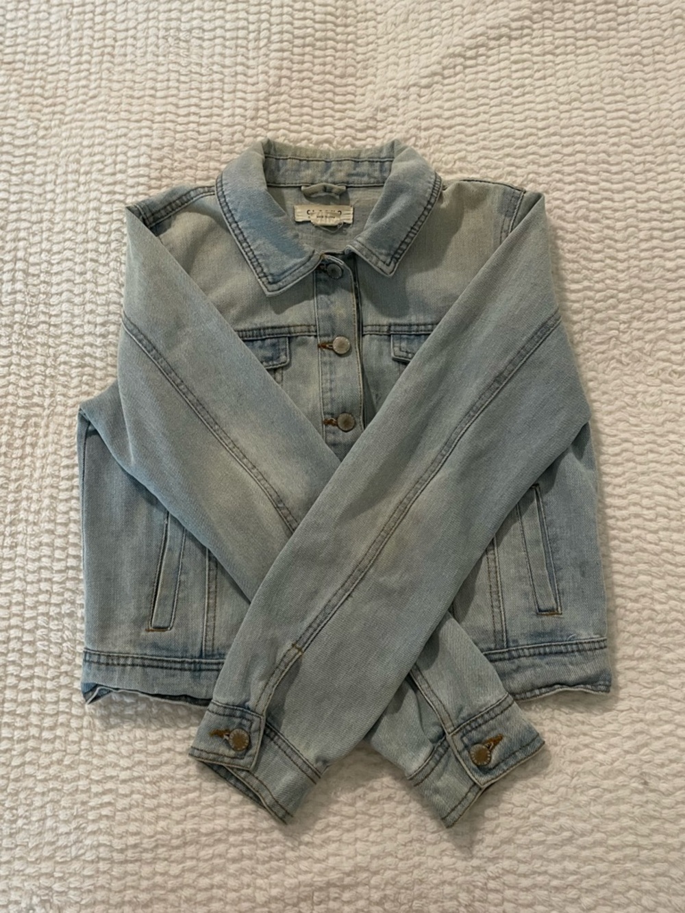 CI SONO Light Blue Denim Jean Jacket | Classic Button-Front Jean Jacket - Picture 2 of 16